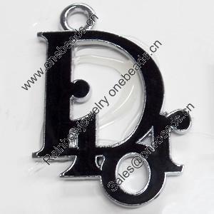 Zinc Alloy Enamel Pendant, 36x51mm, Sold by PC