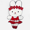 Zinc Alloy Enamel Pendant, Rabbit, 35x63mm, Sold by PC