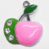 Zinc Alloy Enamel Pendant, Apple, 23x27mm, Sold by PC