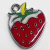 Zinc Alloy Enamel Pendant, Strawberry, 18x24mm, Sold by PC
