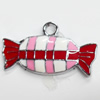 Zinc Alloy Enamel Pendant, 28x16mm, Sold by PC