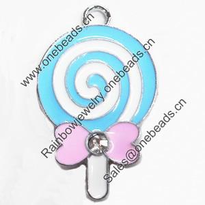 Zinc Alloy Enamel Pendant, 18x30mm, Sold by PC