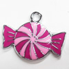 Zinc Alloy Enamel Pendant, 25x20mm, Sold by PC