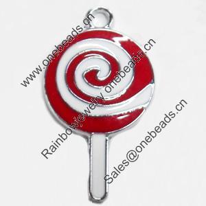 Zinc Alloy Enamel Pendant, 18x32mm, Sold by PC