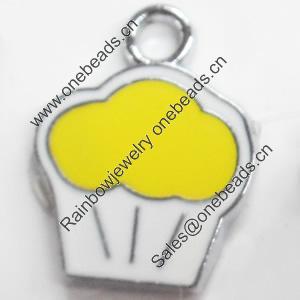 Zinc Alloy Enamel Pendant, 15x20mm, Sold by PC