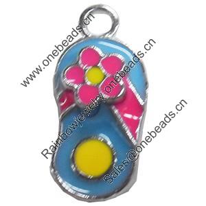 Zinc Alloy Enamel Pendant, 12x25mm, Sold by PC