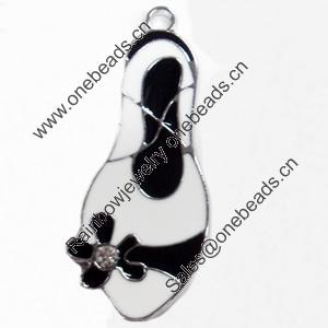 Zinc Alloy Enamel Pendant, 19x44mm, Sold by PC