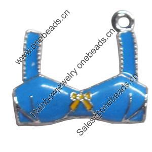 Zinc Alloy Enamel Pendant, 22x20mm, Sold by PC