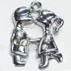 Zinc Alloy Charm/Pendant with Crystal, 19x25mm, Sold by PC
