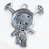 Zinc Alloy Charm/Pendant with Crystal, 18x21mm, Sold by PC