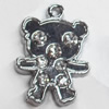 Zinc Alloy Charm/Pendant with Crystal, 17x23mm, Sold by PC