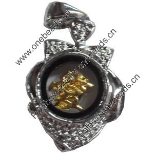 Zinc Alloy Pendant, 15x22mm, Sold by PC