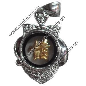 Zinc Alloy Pendant, 15x22mm, Sold by PC