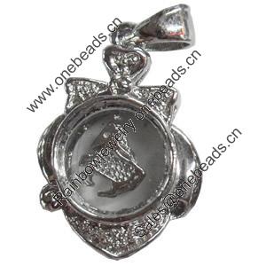 Zinc Alloy Pendant, 15x22mm, Sold by PC