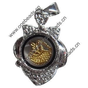 Zinc Alloy Pendant, 15x22mm, Sold by PC