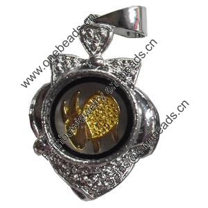 Zinc Alloy Pendant, 15x22mm, Sold by PC