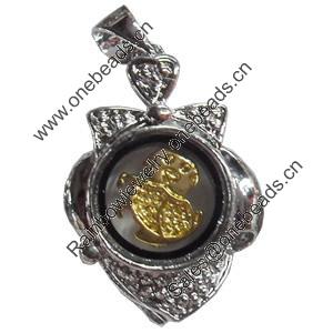 Zinc Alloy Pendant, 15x22mm, Sold by PC