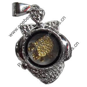 Zinc Alloy Pendant, 15x22mm, Sold by PC