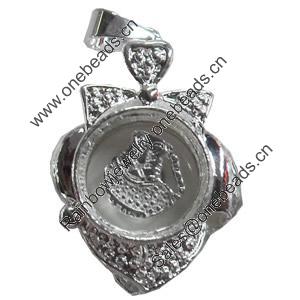 Zinc Alloy Pendant, 15x22mm, Sold by PC