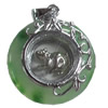 Zinc Alloy Pendant with Agate, 30x33mm, Sold by PC