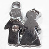 Zinc Alloy Charm/Pendant with Crystal, 14x19mm, Sold by PC