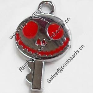 Zinc Alloy Charm/Pendant, Key, 16x26mm, Sold by PC