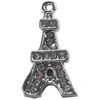 Zinc Alloy Charm/Pendant with Crystal, 11x22mm, Sold by PC