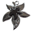 Zinc Alloy Charm/Pendant with Crystal, Leaf, 30x30mm, Sold by PC