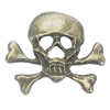 Pendant, Zinc Alloy Jewelry Findings, Skeleton 30x25mm, Sold by Bag