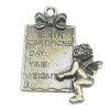 Pendant, Zinc Alloy Jewelry Findings, 23x32mm, Sold by Bag