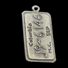 Pendant, Zinc Alloy Jewelry Findings, Rectangle 16x31mm, Sold by Bag