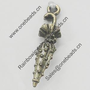 Pendant, Zinc Alloy Jewelry Findings, 7x27mm, Sold by Bag