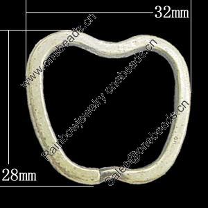 Pendant, Zinc Alloy Jewelry Findings, 32x28mm, Sold by Bag