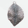 Pendant, Zinc Alloy Jewelry Findings, leaf 20x33mm, Sold by Bag