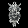 Pendant, Zinc Alloy Jewelry Findings, Owl 21x47mm, Sold by Bag