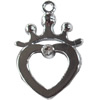 Zinc Alloy Charm/Pendant with Crystal, 19x28mm, Sold by PC