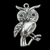 Pendant, Zinc Alloy Jewelry Findings, Owl 26x38mm, Sold by Bag