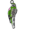 Zinc Alloy Enamel Pendant with Crystal, 11x32mm, Sold by PC