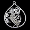 Pendant, Zinc Alloy Jewelry Findings, 34x43mm, Sold by Bag