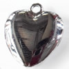 Zinc Alloy Charm/Pendant, Heart, 15x16mm, Sold by PC