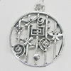 Pendant, Zinc Alloy Jewelry Findings, 24x29mm, Sold by Bag