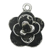 Pendant, Zinc Alloy Jewelry Findings, Flower 14x18mm, Sold by Bag