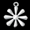 Pendant, Zinc Alloy Jewelry Findings, Flower 20x21mm, Sold by Bag