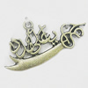 Pendant, Zinc Alloy Jewelry Findings, 43x21mm, Sold by Bag