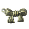 Pendant, Zinc Alloy Jewelry Findings, Bowknot 24x12mm, Sold by Bag