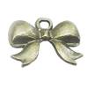 Pendant, Zinc Alloy Jewelry Findings, Bowknot 17x15mm, Sold by Bag