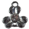 Zinc Alloy Charm/Pendant with Crystal, 10x14mm, Sold by PC