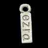 Pendant, Zinc Alloy Jewelry Findings, 4x16mm, Sold by Bag