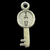 Pendant, Zinc Alloy Jewelry Findings, Key 9x23mm, Sold by Bag