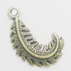Pendant, Zinc Alloy Jewelry Findings, leaf 12x22mm, Sold by Bag